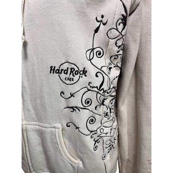 Hard Rock Cafe Gatlinburg Hooded Jacket Tan and Brown Size XLarge See Flaws - Picture 2 of 9